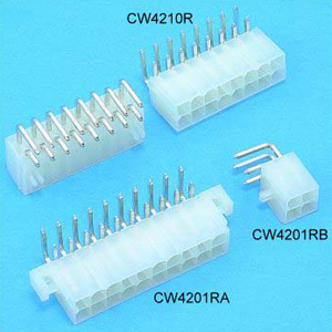 0.165"(4.20mm) Pitch Power Dual Row connectors Wafer