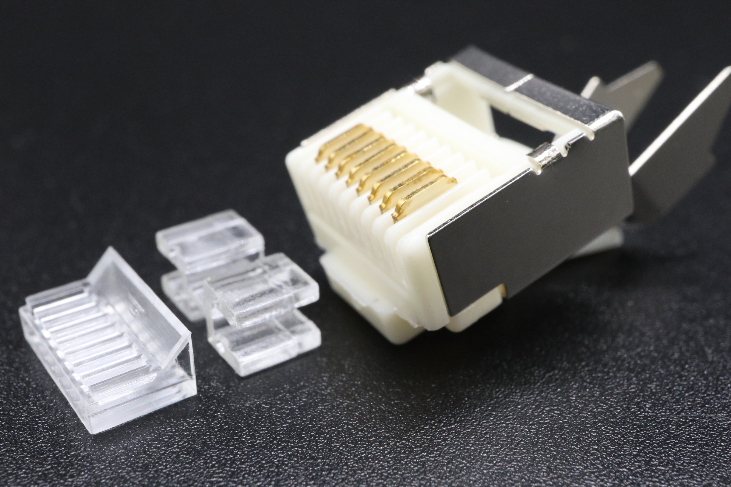 C6A S-8P8C-F  Shielded-Nylon RJ45 Modular Plug